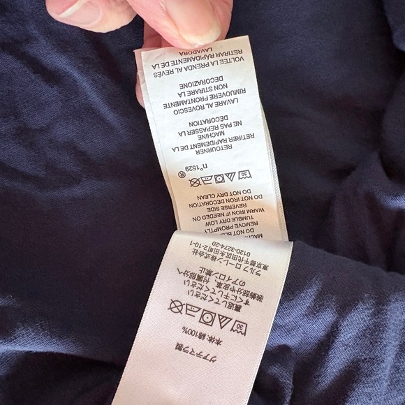 Polo Ralph Lauren Mens Long Sleeve Hoodie T Shirt Navy Blue Red Logo 1967 Small - Picture 7 of 15